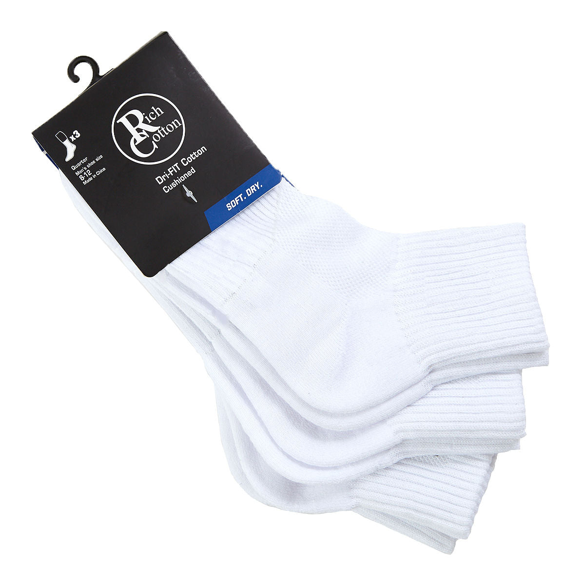 White Quarter Socks - 3 pairs