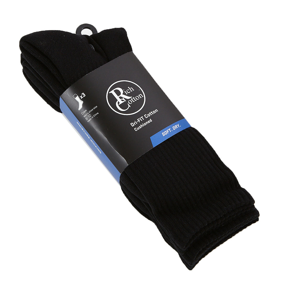 Black Crew Socks - 3 pairs
