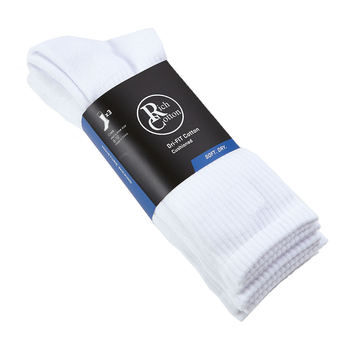 White Crew Socks - 3 pairs