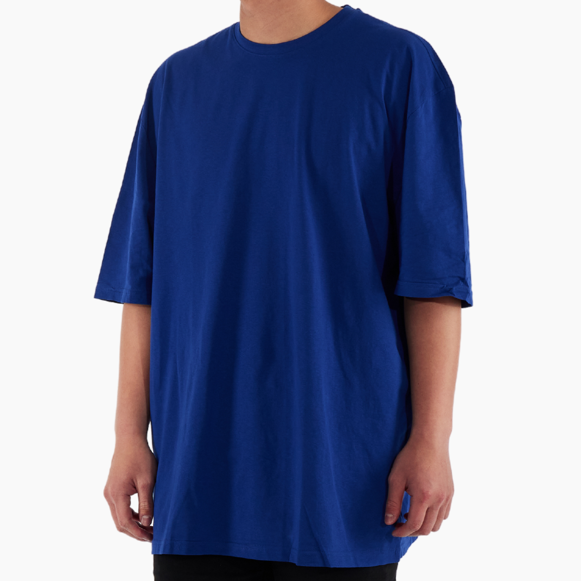 Relaxed fit royal blue t-shirt with a classic crew neckline and soft cotton feel.