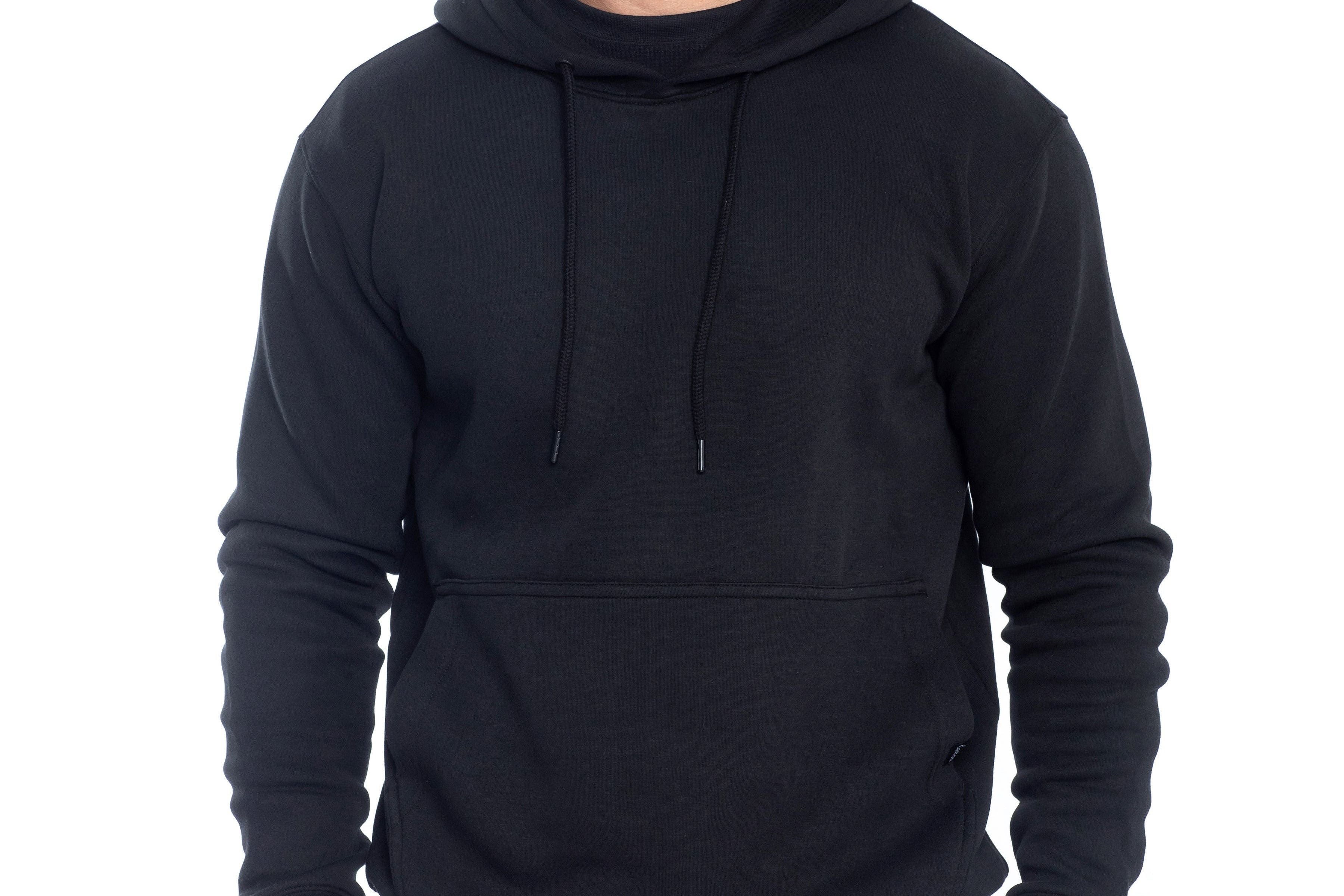 Men�Efs black slim fit jogger sweatpants with elastic waist and cuffed ankles.