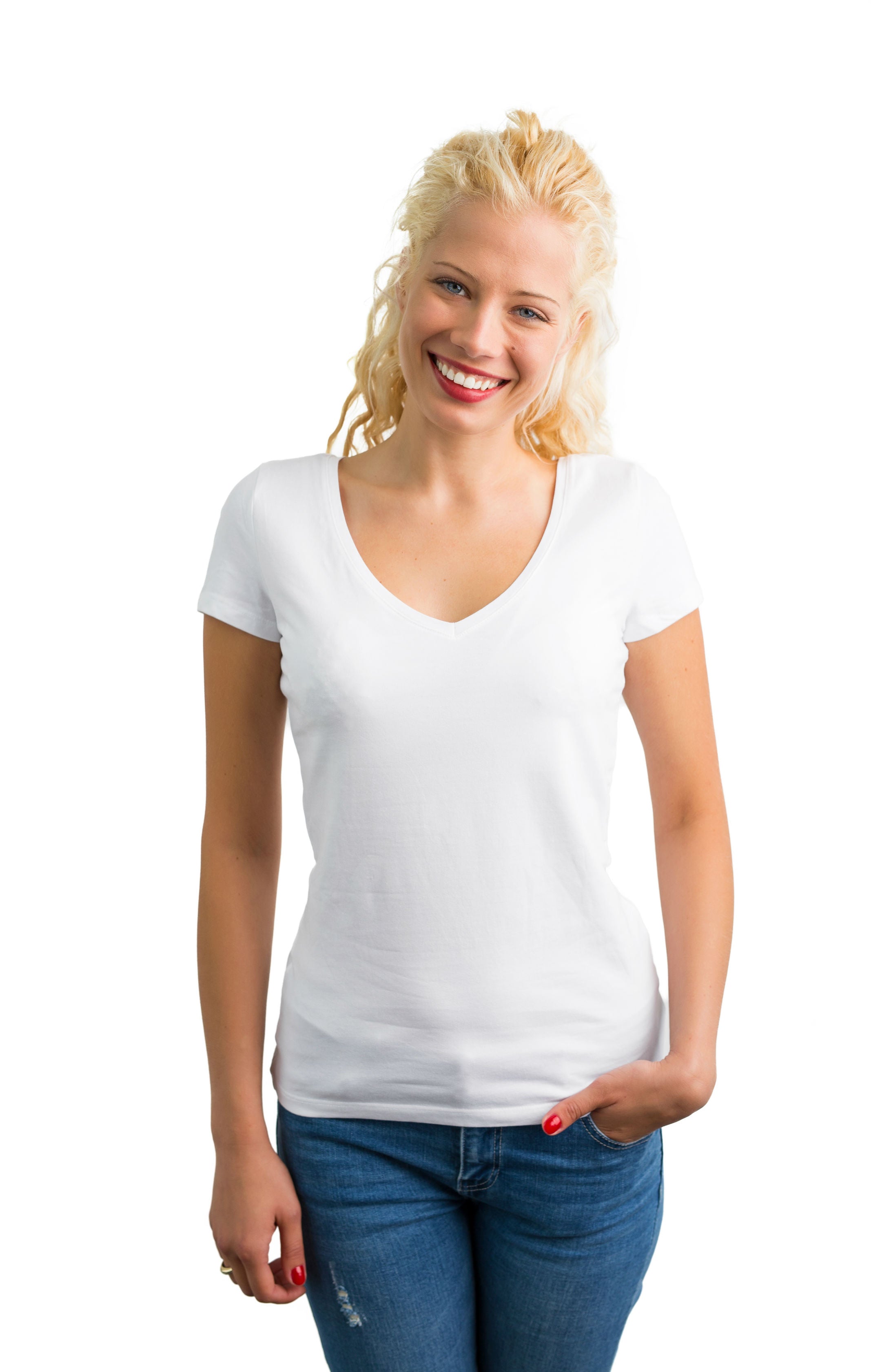 Women's Slim Fit V-Neck T-Shirt