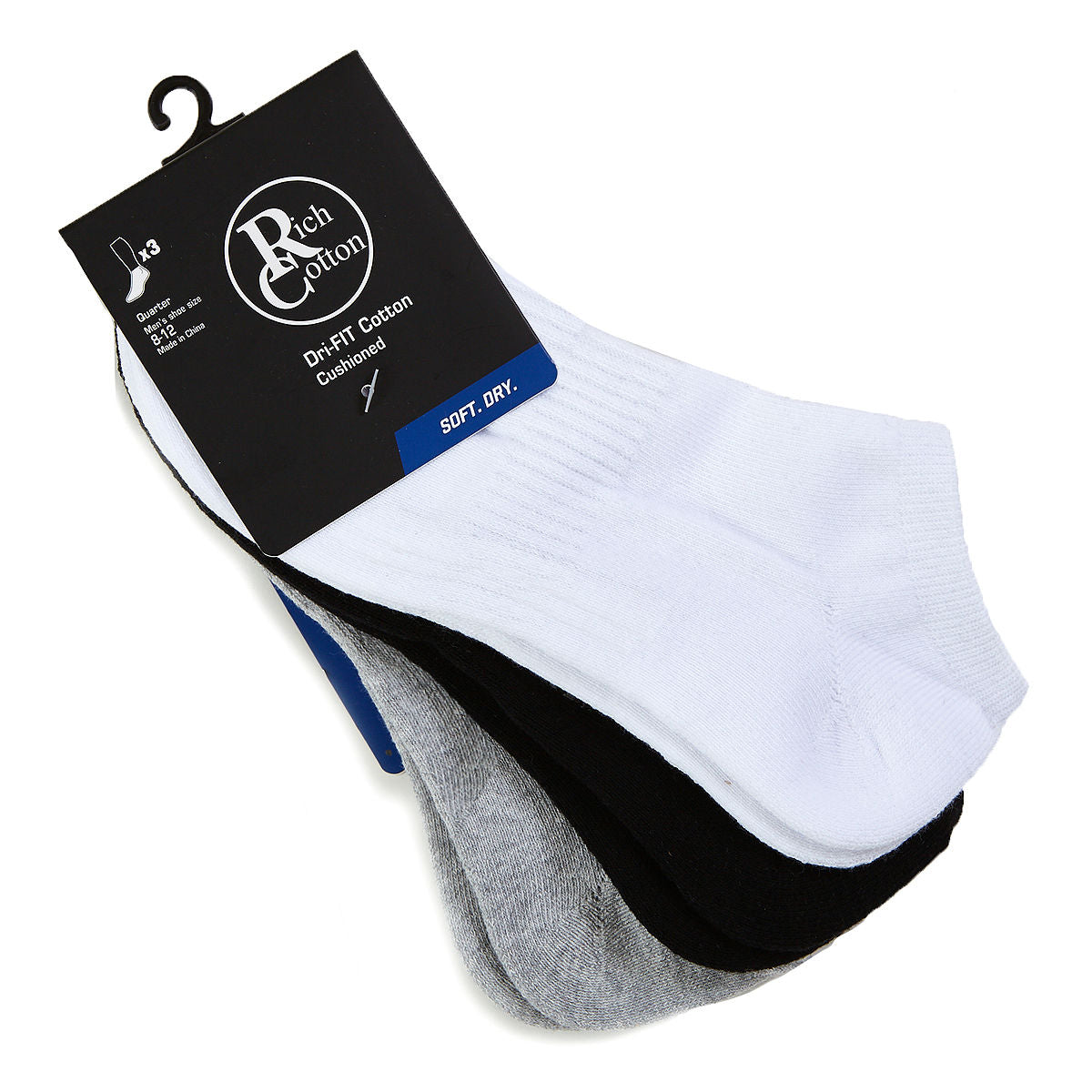 Mixed No-Show Socks - 3 pairs