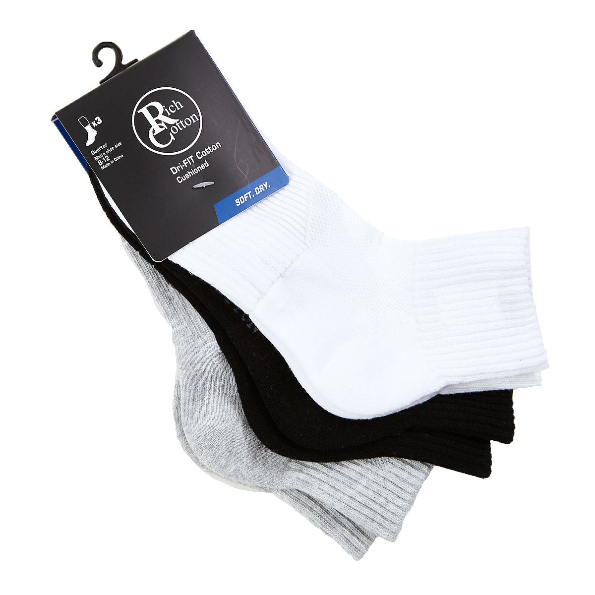 Mixed Quarter Socks - 3 pairs