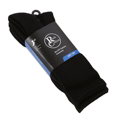 Black Crew Socks - 3 pairs