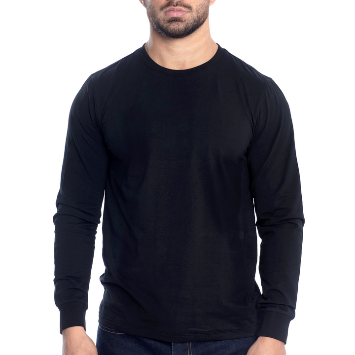 Slim-fit Round Neck Long Sleeve
