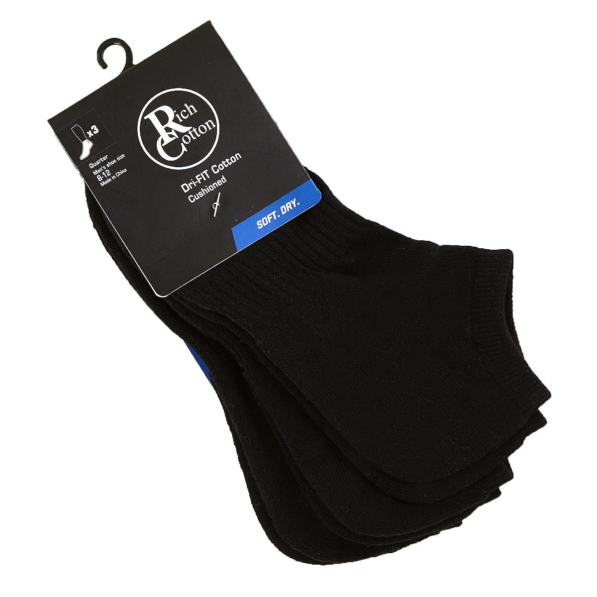 Black No-Show Socks - 3 pairs