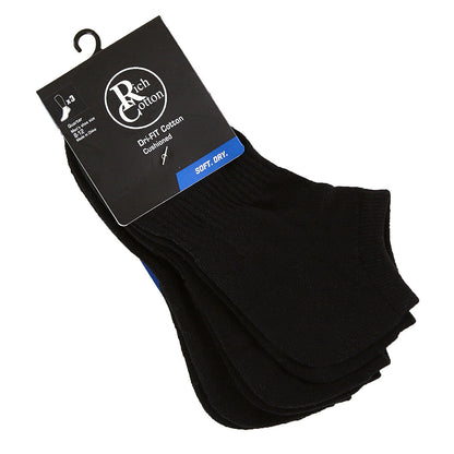 Black No-Show Socks - 3 pairs