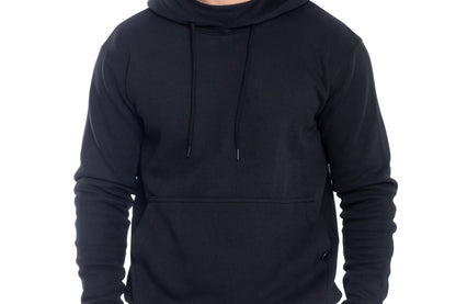Men�Efs black slim fit jogger sweatpants with elastic waist and cuffed ankles.