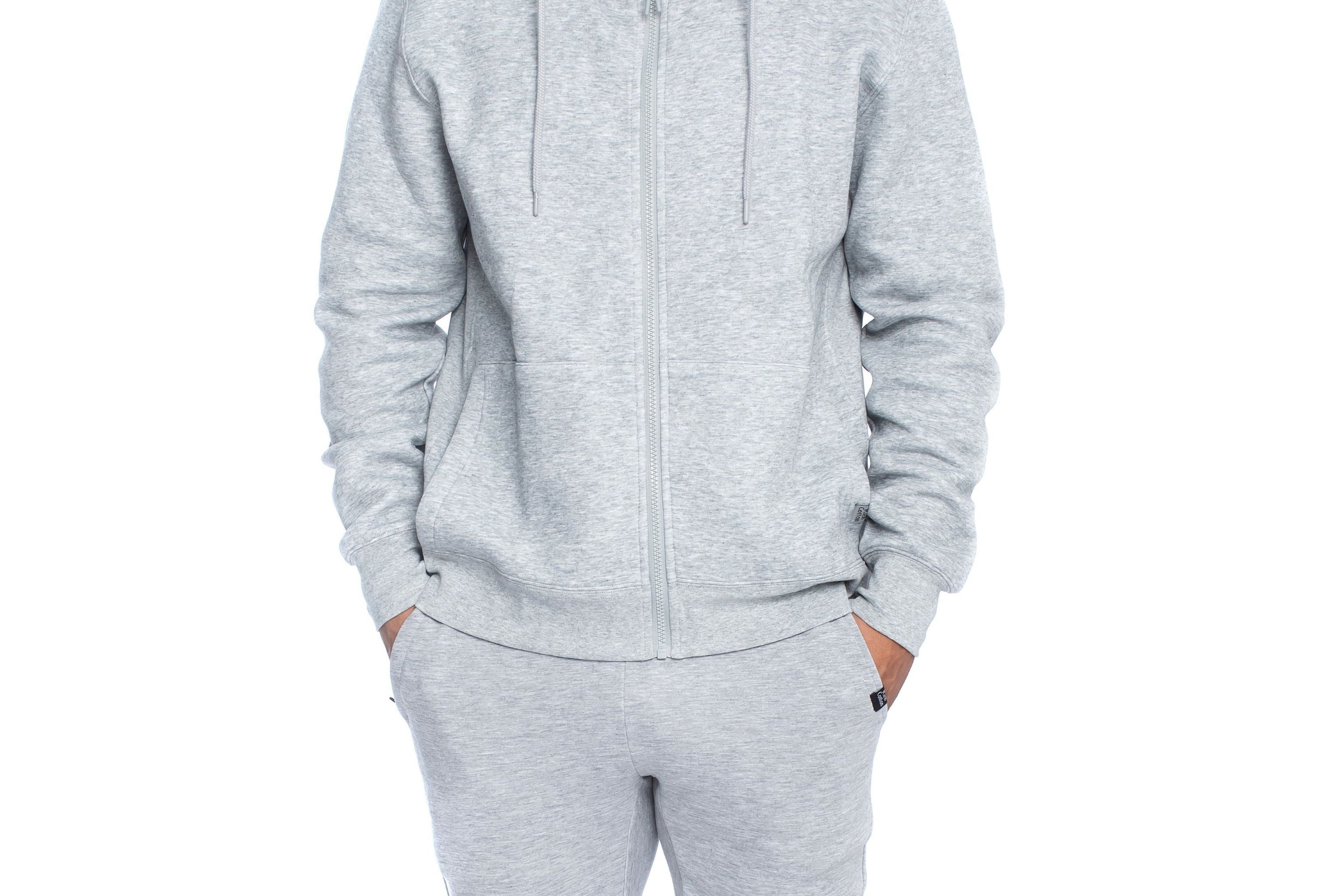 Men�Efs black slim fit fleece joggers ? casual tapered sweatpants with waistband drawstring and cuffed ankles.