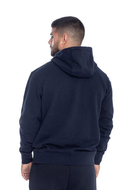 Men�Efs navy slim fit jogger sweatpants ? modern tapered pants with elastic waist and ribbed cuffs.