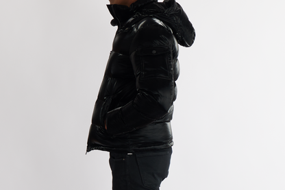 Rich Cotton MONA black quilted puffer, cold-weather essential with premium stitching.