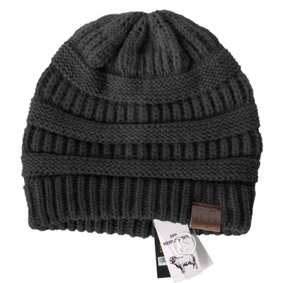 Slouchy Beanie Black - Rich Cotton