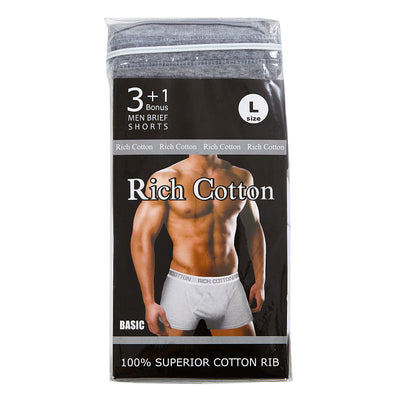 Men's Boxer Briefs 4 Pack Mix Colors - Rich Cotton